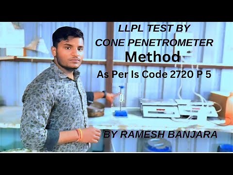 LL/PL Test of soil by Cone Penetrometer method As Per 2720 P 5 / Liquid Limit& plastic Limit test