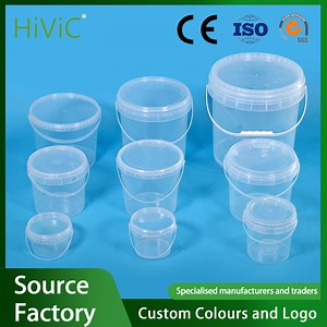 [Hot Item] Wholesale 1L Crayfish Sauce Bucket Food Grade Bucket Custom Reusable Plastic Pail for Packaging