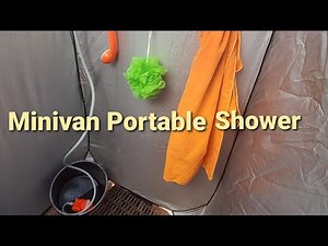 How I shower while living in a Minivan | Portable Camp Shower.