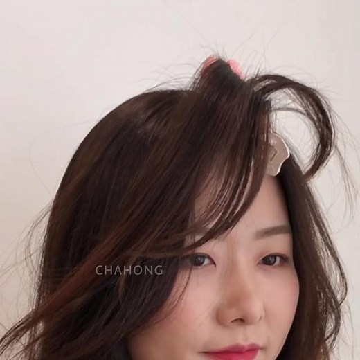 올리브영 꿀템 집게형 구르프 로 넘어가는 앞머리 (사이드뱅) 볼륨 손질하는법!! 차홍룸 신촌점 박찬영