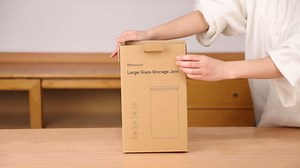 Extra-Large Glass Flour and Sugar Storage Containers with Airtight Lids, 1-Gallon(135oz)Big Glass Food Canister Jars with Lid,Kitchen Organization Jar Sets Perfect for Coffee,Cereal and More