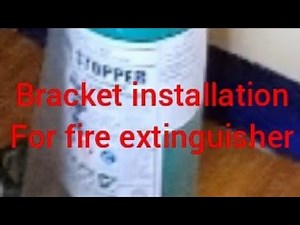 Fire extinguisher bracket installation