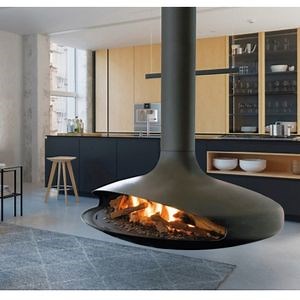 [Hot Item] Modern Marble Shelf Stone Fireplace Mantel Cast Iron Fireplace Wood Burning