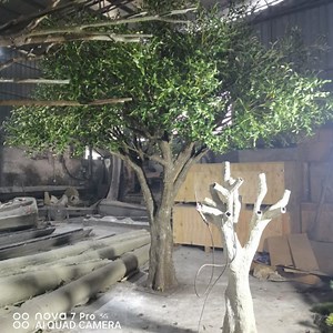[Hot Item] Customized 12FT Large Green Olive Tree Big Artificial Olive Tree for Restaurant Hotel Decor