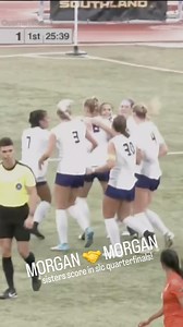 MORGAN 🤝 MORGAN Both Erin Morgan AND Ella Morgan nets goals for SFA in the first half of the SLC Quarterfinals! #GTL | Southland Conference