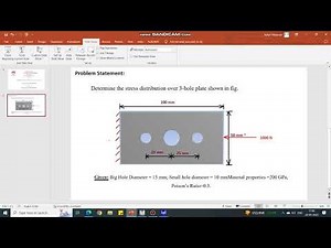 Plate with hole Linear strucutural analysis Part A