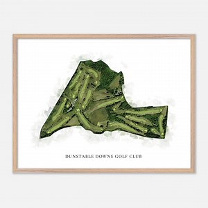 Dunstable Downs Golf Club à Kensworth, Angleterre - Carte aquarelle classique | Cadeau golfeur, oeuvre d'art murale de golf, impression d'affiche de golf, aménagement du parcours - Etsy France