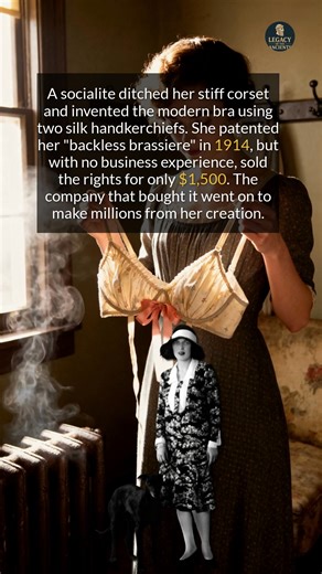 She invented the bra with two handkerchiefs and sold the patent for just 1500 dollars. #history #facts | Legacy of the Ancients