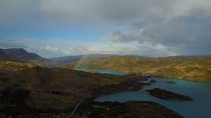 Torres Del Paine, Chile. View of Lake Pehoe and the Towers of Cuernos