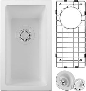 [Hot Item] 1018 White Granite Bar Sink Undermount Small RV Kitchen Sink Composite Quartz