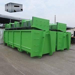 [Hot Item] 20 Yard Heavy Duty Waste Recycling Dumpster Stackable Roll off Container Steel Metal Hook Lift Waste Bin