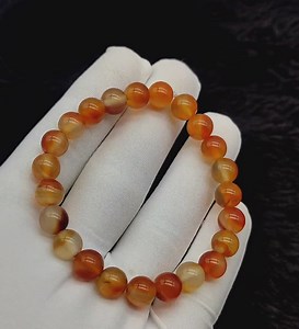 Natural Carnelian Beaded Bracelet, Healing Crystal, Handmade Stretch Bracelet, Minimal Gemstone Jewelry - Etsy