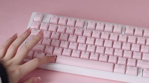Tsungup Crystal Jelly Pink Keycaps, MDA Profile-Clear Translucent Jade Keycaps,130 Keys Shine Through Custom Key Caps Keyboard Keycap Set for 60%,65%,75%,100% Cherry MX Keyboard Mechanical