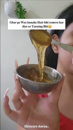 I made Body wax At Home onmy with Sugar🌸 Skincare Auraa✨️ #wax #Beauty