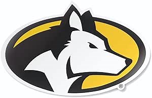 Collegiate NCAA Car Decal Made From Premium Weatherproof Vinyl (Michigan Tech Husky Head)