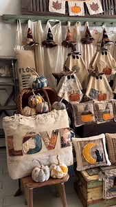 Everything is up on my website now. Www.thehalseyhomestead.com Thank you!! #vintagehalloween #antiquequilts #antiquequilt #diyhalloweendecorations #thecottagejournal #fallfarmhousefeels #fallfarmhousedecor #countryfarmhouse #upcycledfabric #handmadehalloween | The Halsey Homestead