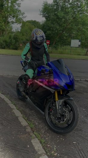 Female Biker Flashing on Motorbike - TikTok Video