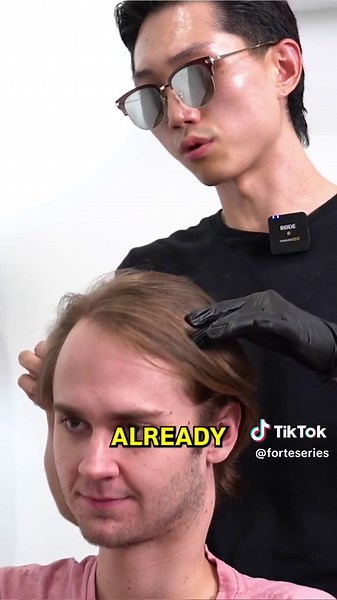 FORTE BARBER SERIES | Issac wanted to change up his style and cut off his long hair. We suggested a side part and styled it with Forte Series Control Clay. #sidepart #haircut #barber #haircuttransformation #barbertransformation #menshair