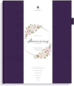 Anniversary Journal for Couples - Elegant Wedding Memory Book and Photo Album with Pen Holder and Closure Band - The Perfect Anniversary Wedding Gifts for Couples (Forest Green)