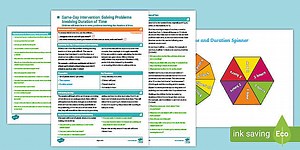 Year 2 Maths Same-Day Intervention Plan: Solving Problems Involving Duration of Time
