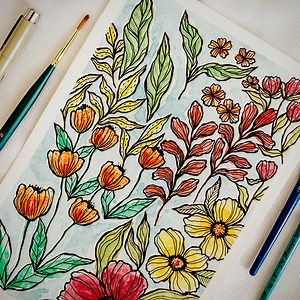 Paint Pretty Pictures with a Watercolor Coloring Book