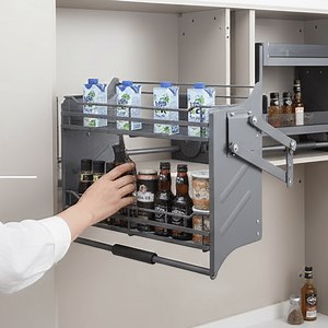 [Hot Item] Adjustable Kitchen Cabinet Utensil Organizer Pull out Storage Basket