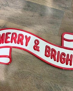 An absolute favorite!  Merry and bright Metal sign    Starting from  $28 | Lindsey Nicole Bliler | Facebook