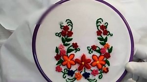Hand Embroidery - Cast on Knotted and Satin Stitch | Fatima Hand Embroidery