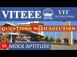 VITEEE Questions with solution | Mock Aptitude | How to score 95% in VITEEE | Part 01