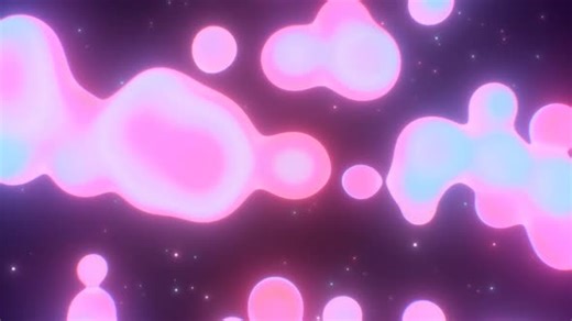 Relaxing Lava Lamp Liquid Bubble Blobs Float Slowly Glow Pink Light