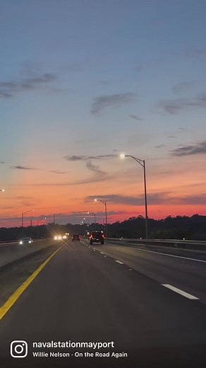 On the road again to Mayport! #mayport #sunrise #morningcommute | Naval Station Mayport