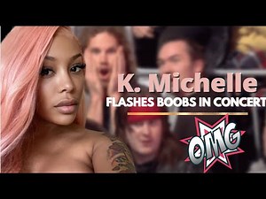 K.Michelle Flashes Her Boobies To Crowd In Concert