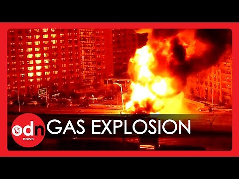 Huge Explosion in New York as Propane Tanker Flips and Ignites