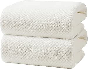 Amazon.com: HVMS Oversized Bath Towels Extra Large 40x80 Inches Bath Sheets for Adults Super Soft Quick Dry Highly Absobent Microfiber Shower Towels (2 Piece, White)… : Home & Kitchen