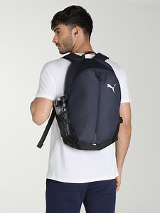 Buy Puma Unisex Navy Blue & Black Solid Plus Dope Dye Backpack With Brand Logo Print Detail - - Accessories for Unisex
