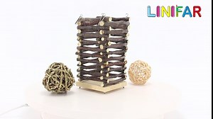 Rabbit Hay Feeder Wooden Hay Rack Chew Grass Ball Less Waste Manger Bunny Supplies Holder Cage Accessories Food Bowl for Guinea Pig Chinchilla Ferret