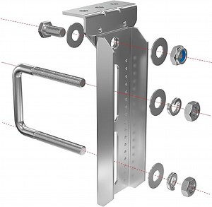 [Hot Item] 8" Galvanized Boat Trailer Part Bracket Kit for Crossmember Installation