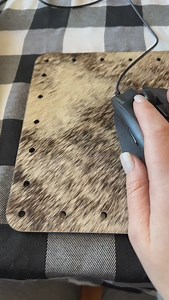 FULLY CUSTOMIZED COWHIDE MOUSE PAD, size cowhide font design and layout 🤠 #equestrian #equestrianlife #cow #farmhousedecor #farmhouse #fyp #lethalcreeklaserworks #equestriagirls #horse #horses #horsesoftiktok #mousepads #workfromhome #sahmlife #reels #westernaustralia | Lethal Creek Laser Works LLC