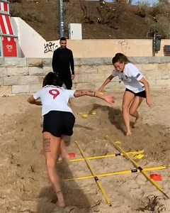 Training skills on the beach with Portugal women’s national team ⚽🇵🇹 | Soccer Addict