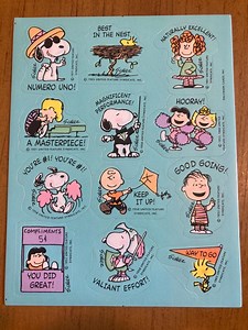Vintage Peanuts Snoopy & Woodstock Motivational Stickers - Etsy