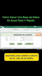 3.2K views · 29 reactions | Cómo hacer una Base de Datos en Excel Fácil y Rápido. #AprendeExcel #Excel #tipsexcel #dominaexcel #exceltips #excel #AprendeExcel #microsoftexcel | Kevin Ramirez | Facebook