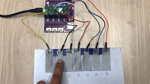 Raspberry Pi Pico Paper Piano Uses Pencil Drawn Keys