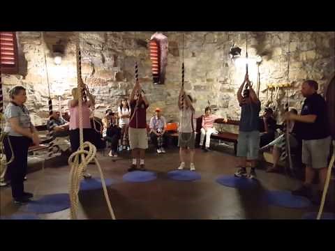 Amazing view inside the Bell Tower to see Call Changes Bell Ringing with 6 bells