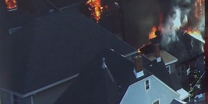 Huge house fire in Whiting damages other homes and garages