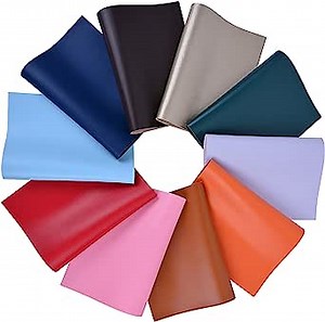 Faux Leather Sheets for Cricut, DIY Faux Leather Fabric for Craft, PU Leather Sheets for Earrings Making, Faux Leather for Earrings Hair Bows Wallet Sewing Craft Bag, 11.5 x 8.5", 10 PCS