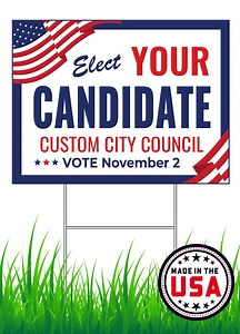 Custom Political Sign, Election Signs, Personalized Yard Sign, 24" X 18" Political Yard Sign - Etsy