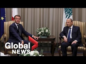 French President Macron arrives in Lebanon after new prime minister named under French pressure