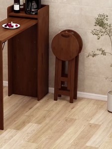 Backless Bar Stools, Built-In Handle Kitchen Counter Stools, Foldable Counter Height Stools, Easy Storage, Sturdy and Stable, No Assembly Required, For Dining Room, Kitchen, Counter, Bar(Large)