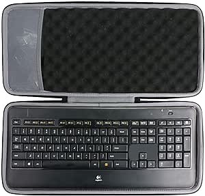 co2CREA Hard Travel Case Replacement for Logitech K800 Wireless Illuminated Keyboard