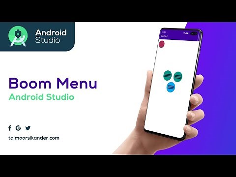 Boom Menu Android Studio | Android Advanced | Android Animation Tutorial | Circle Menu Android
